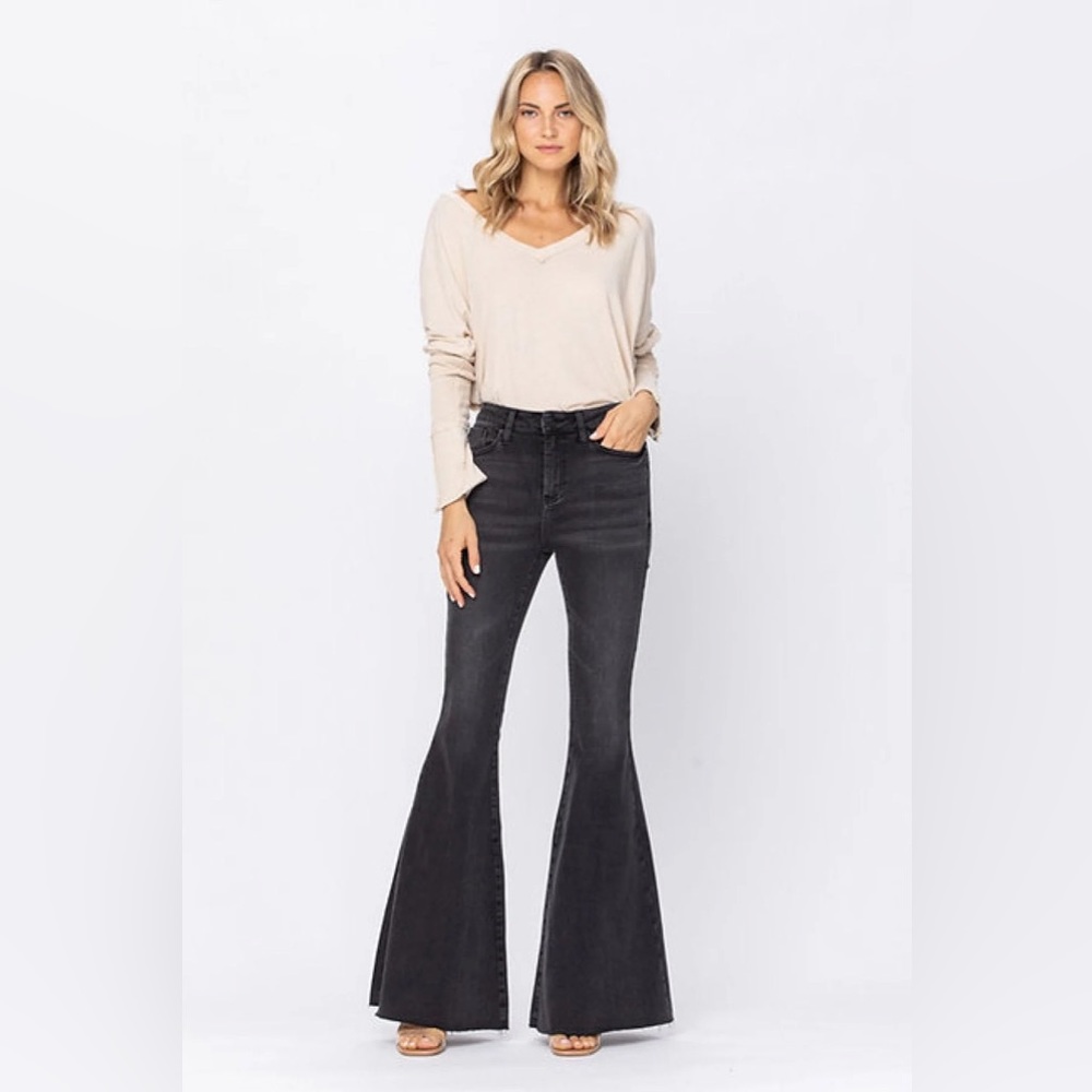 Judy Blue super flare black jeans. New without tags, never worn